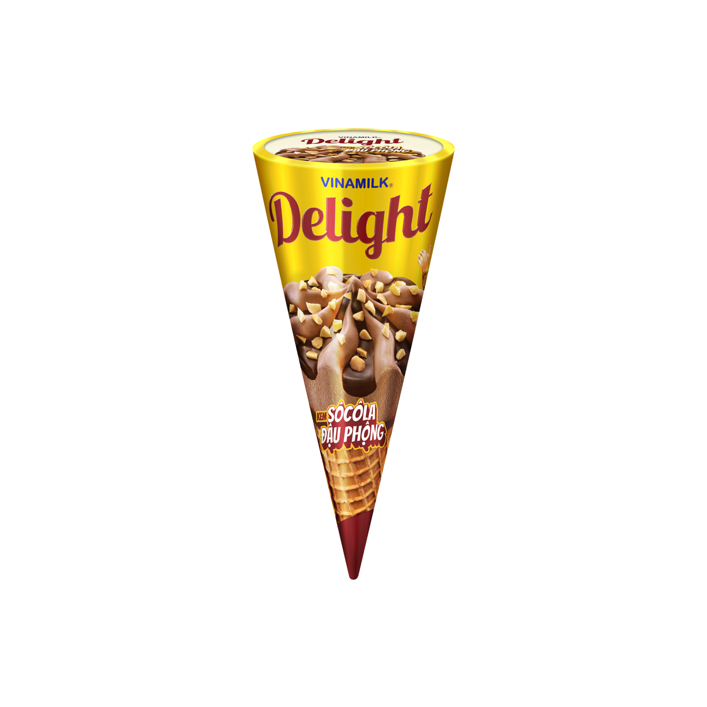 Delight Chocolate Ice Cream Cone - Peanut