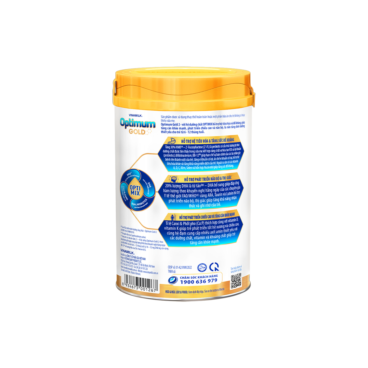 Sữa bột trẻ em Optimum Gold 2 (6-12 tháng)