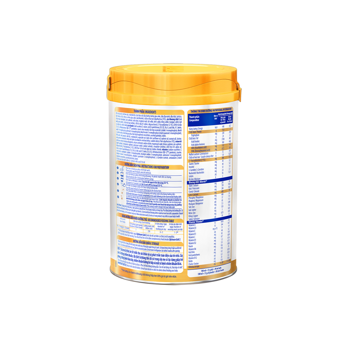 Sữa bột trẻ em Optimum Gold 2 (6-12 tháng)