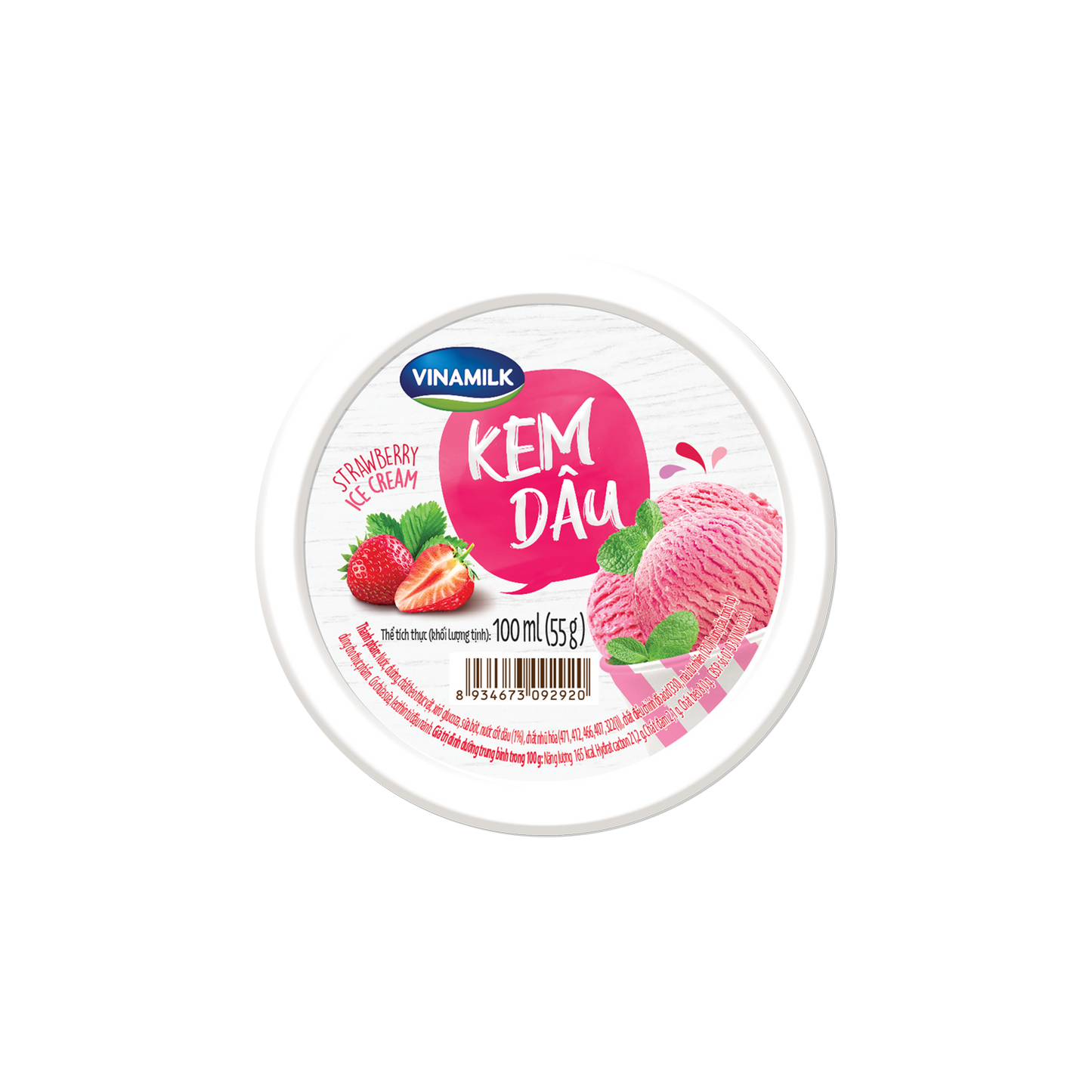 Vinamilk Strawberry Ice Cream Box