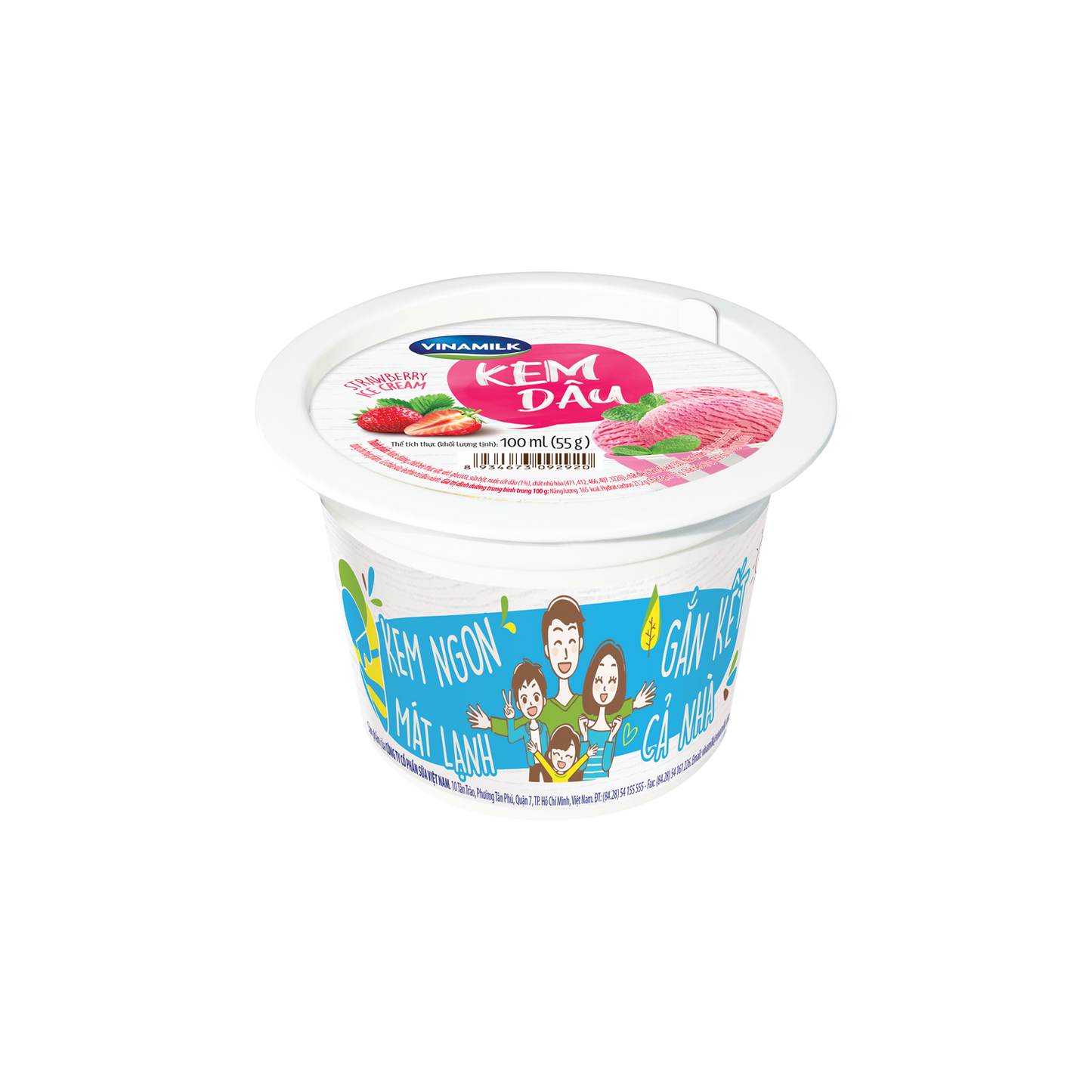 Vinamilk Strawberry Ice Cream Box