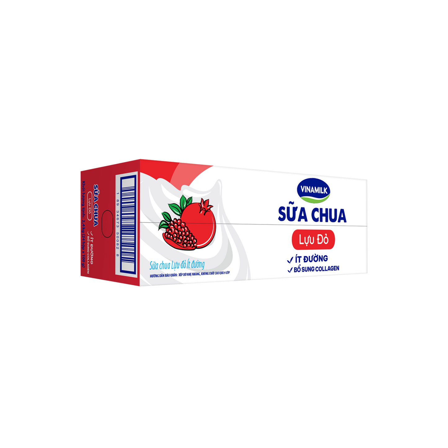 Sữa chua ăn Vinamilk Lựu đỏ Ít đường + collagen