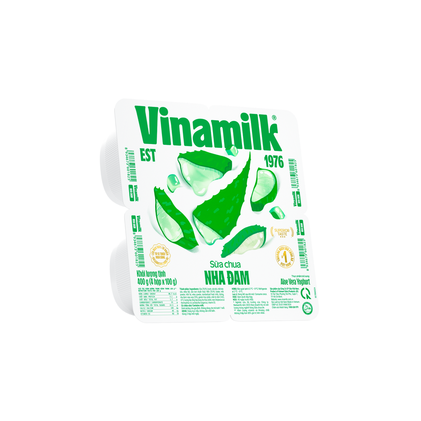 Sữa chua ăn Vinamilk Nha đam Có đường