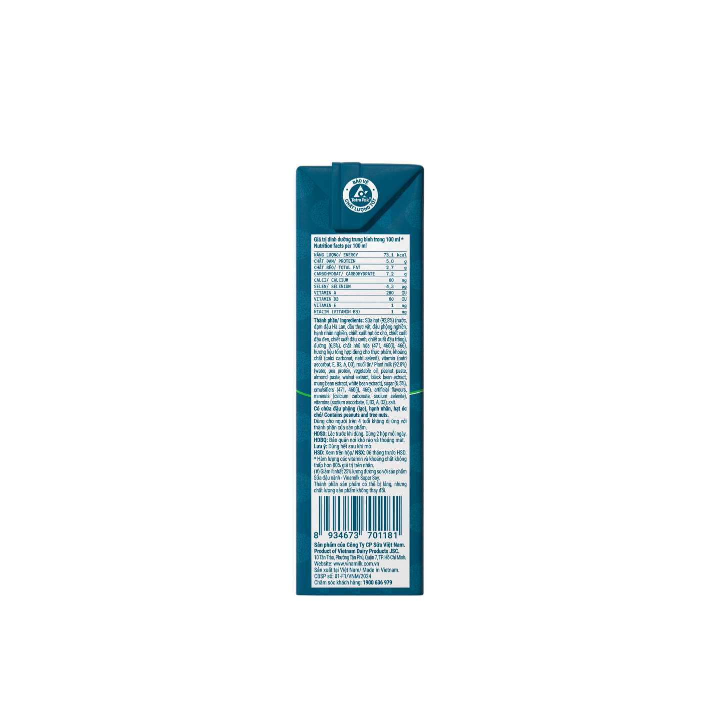 Vinamilk High Protein Low Sugar Nut Milk