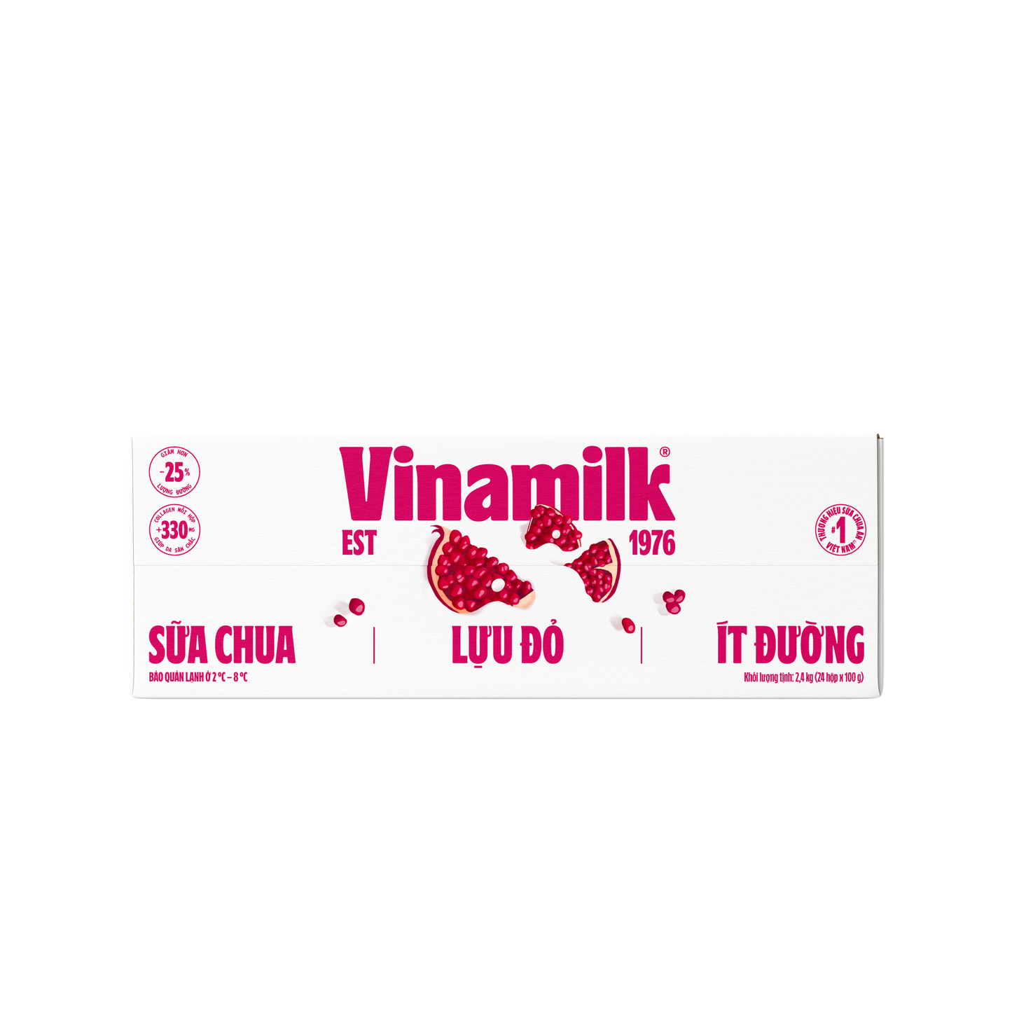 Sữa chua ăn Vinamilk Lựu đỏ Ít đường + collagen